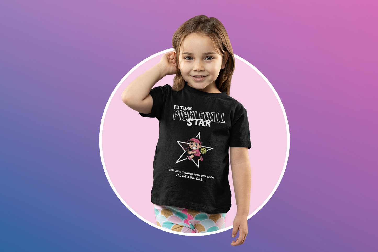 Future Pickleball Star (Girls) 1 - Toddler Short Sleeve Tee