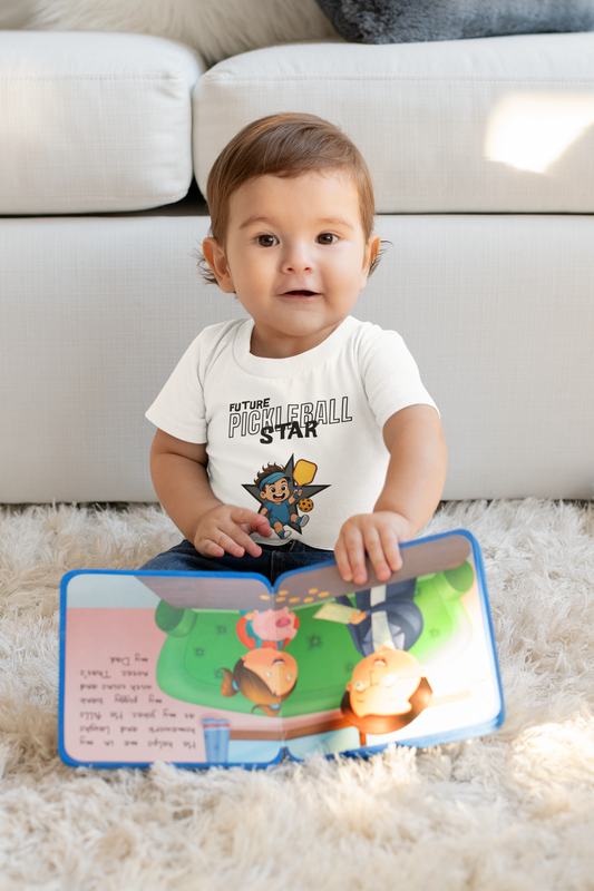 Future Pickleball Star (Boys) 3 - Baby short sleeve one piece