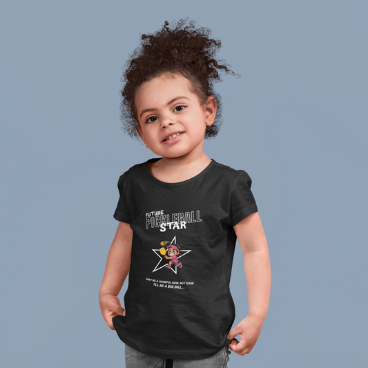 Future Pickleball Star (Girls) 3 - Toddler Short Sleeve Tee