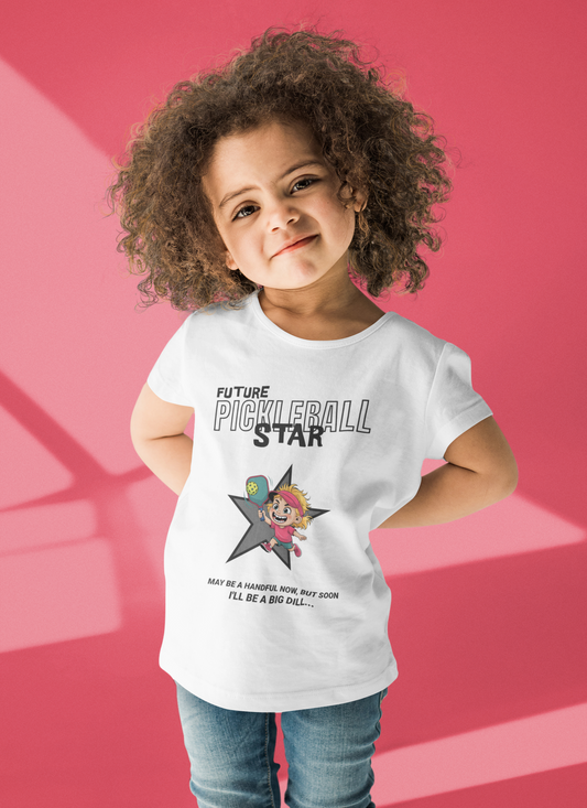 Future Pickleball Star (Girls) 2 - Toddler Short Sleeve Tee