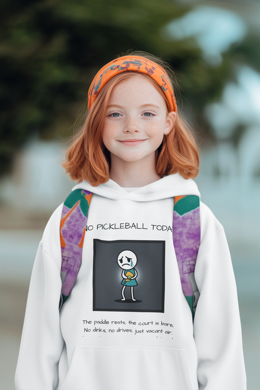 No Pickleball Today (Female) 2 - Youth heavy blend hoodie
