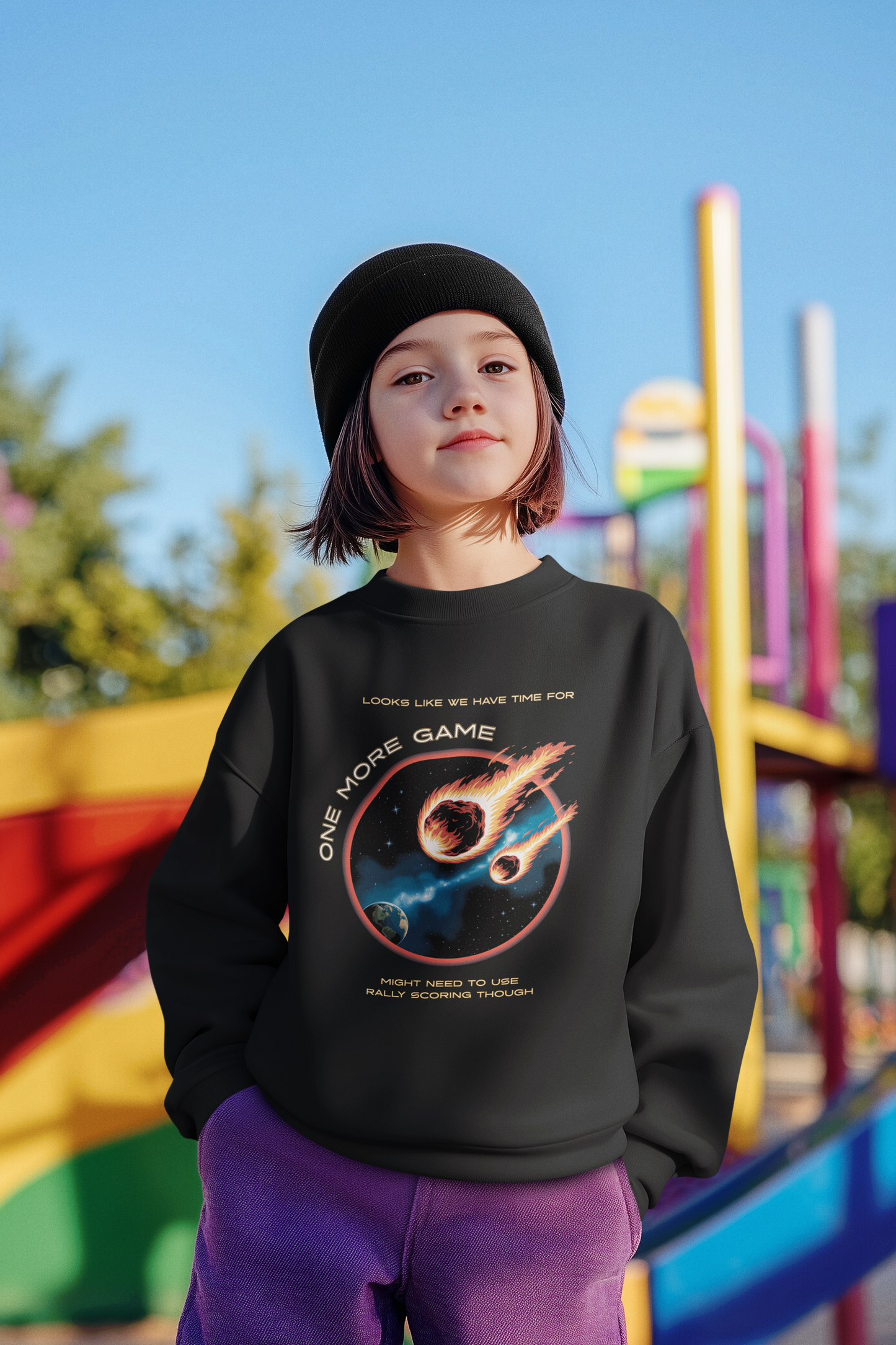 Asteroid - One More Game - Youth crewneck sweatshirt