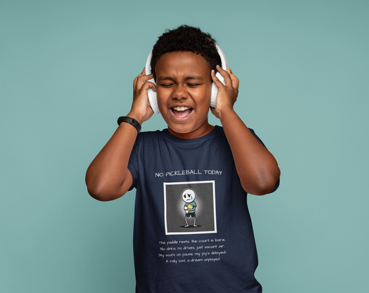 No Pickleball Today (Male) 1 - Youth Short Sleeve T-Shirt