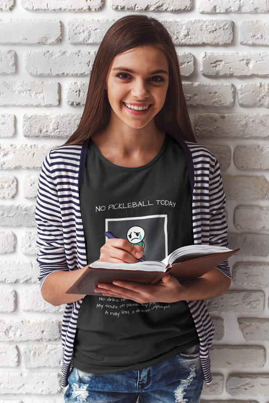 No Pickleball Today (Female) 2 - Youth Short Sleeve T-Shirt