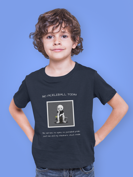 No Pickleball Today (Male) 2 - Youth Short Sleeve T-Shirt