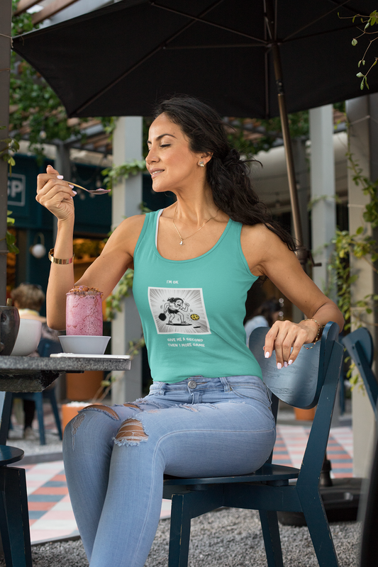 I'm Ok (Female) 3 - Women’s fitted racerback tank top