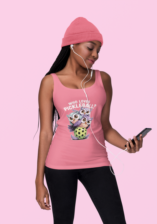 Owl 1 - Women’s fitted racerback tank top
