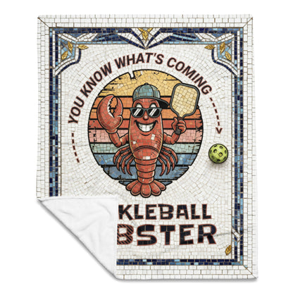 Pickleball Lobster Mosaic - Throw Blanket