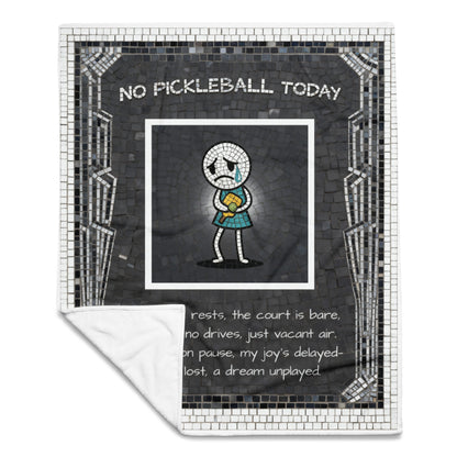 No Pickleball Today Mosaic 1 - Throw Blanket