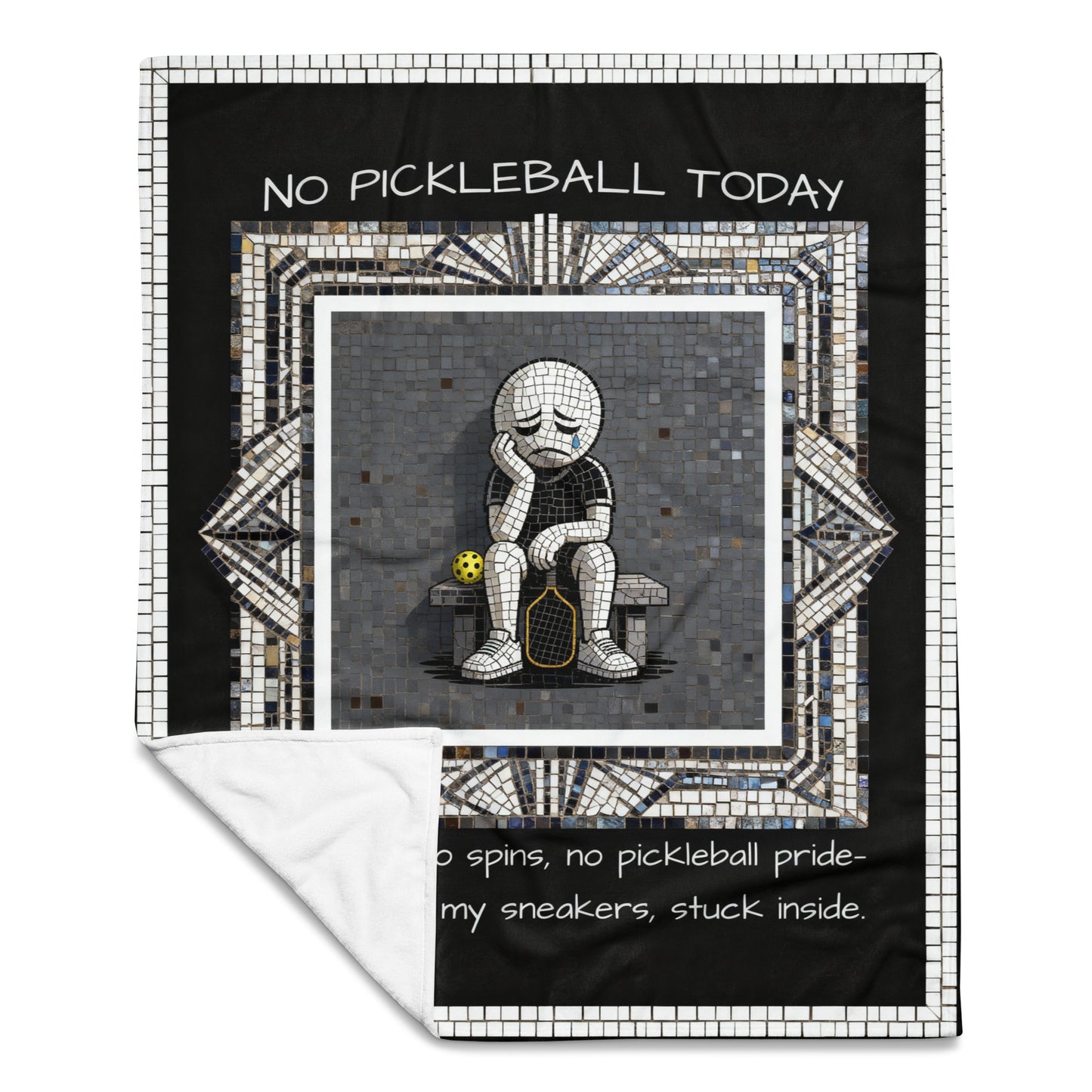 No Pickleball Today Mosaic 2 - Throw Blanket