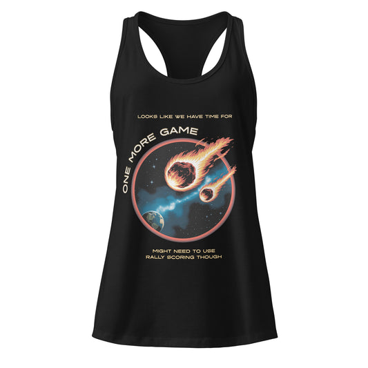 Asteroid - One More Game - Women’s fitted racerback tank top