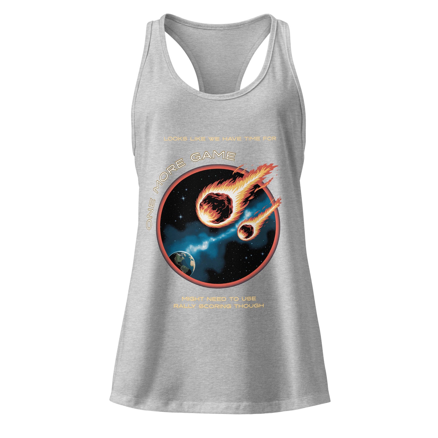 Asteroid - One More Game - Women’s fitted racerback tank top
