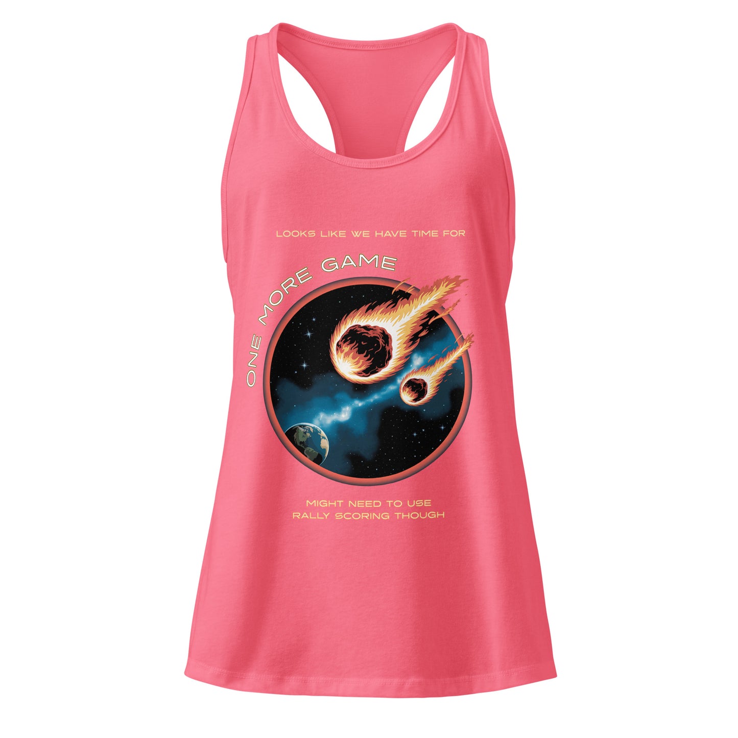 Asteroid - One More Game - Women’s fitted racerback tank top