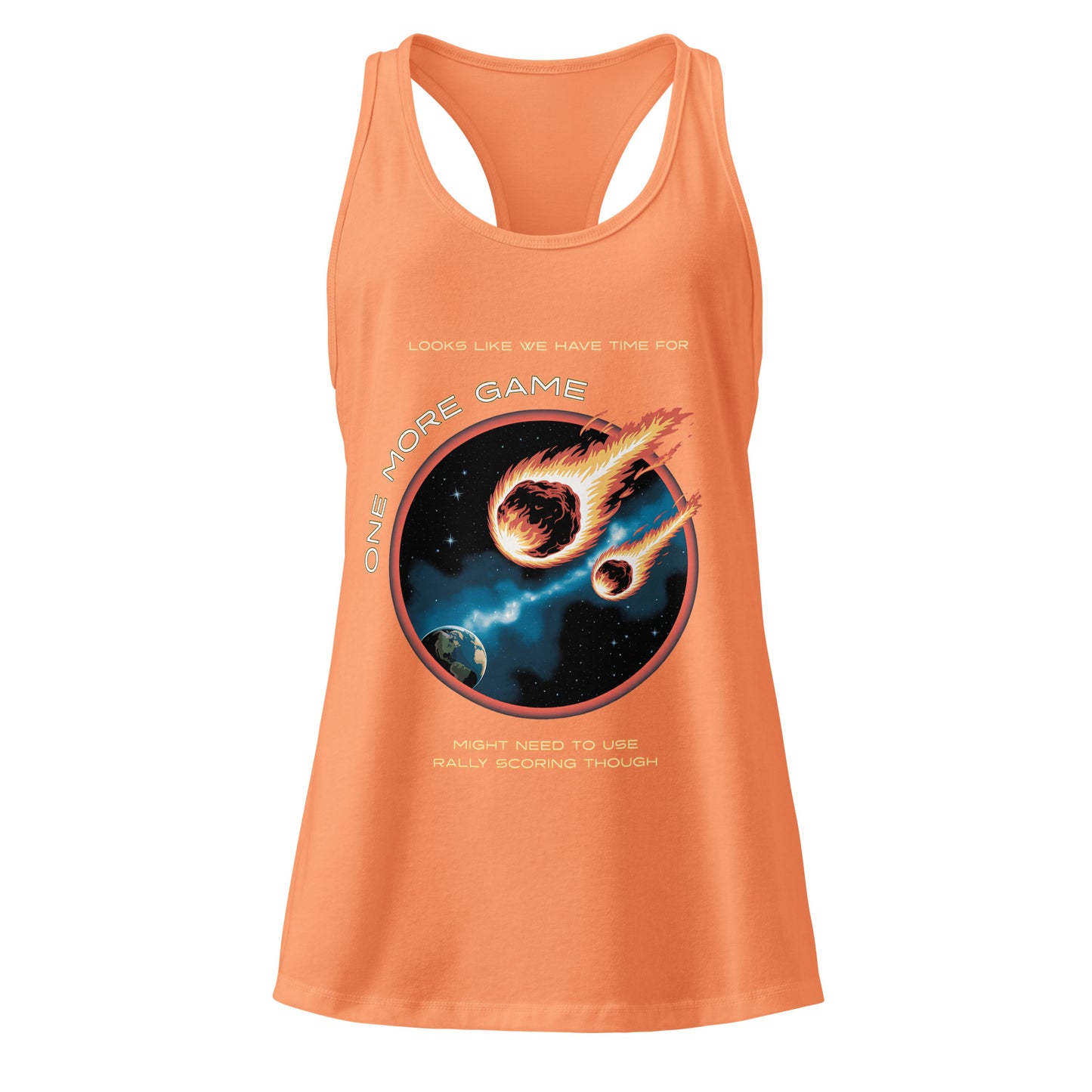 Asteroid - One More Game - Women’s fitted racerback tank top