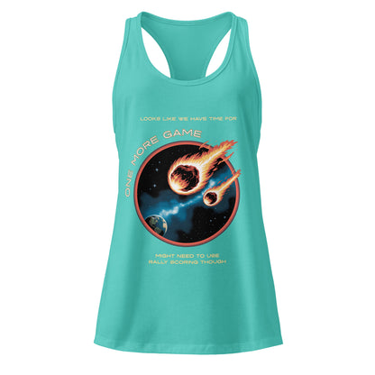 Asteroid - One More Game - Women’s fitted racerback tank top
